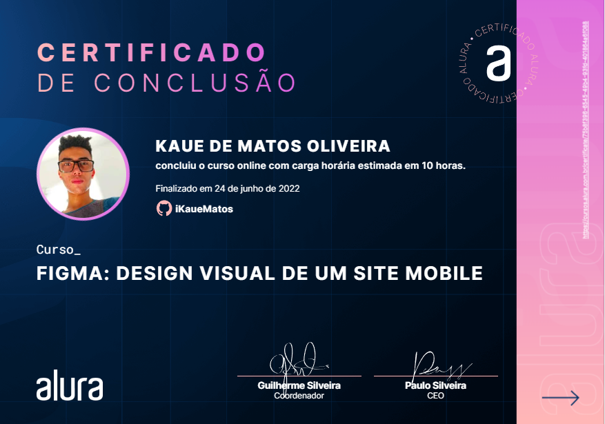 Certificado Figma design para web